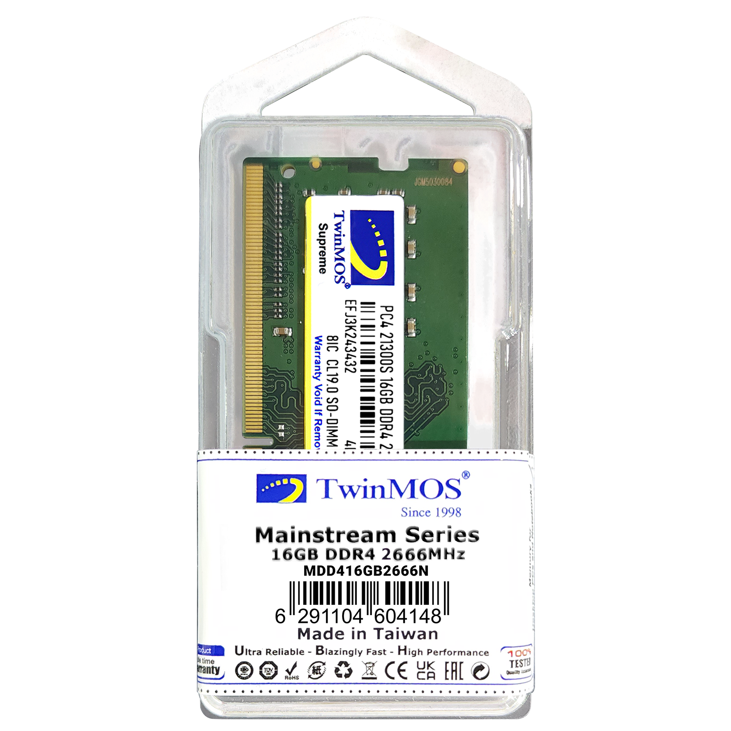 TwinMOS 2666MHz DDR4 SO-DIMM for Notebook