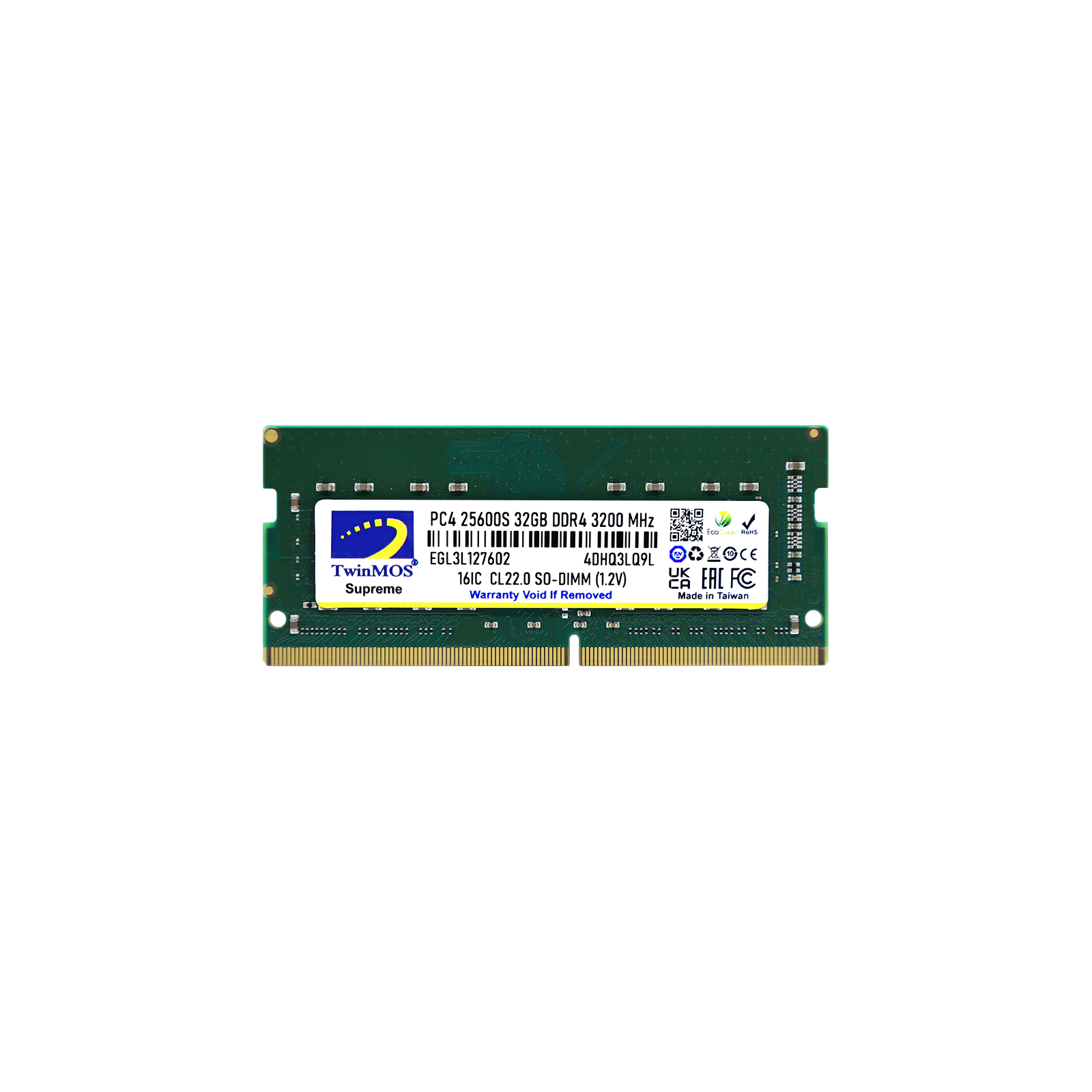 TwinMOS 3200MHz DDR4 SO-DIMM for Laptop 1 TwinMOS 3200MHz DDR4 SO-DIMM for Laptop