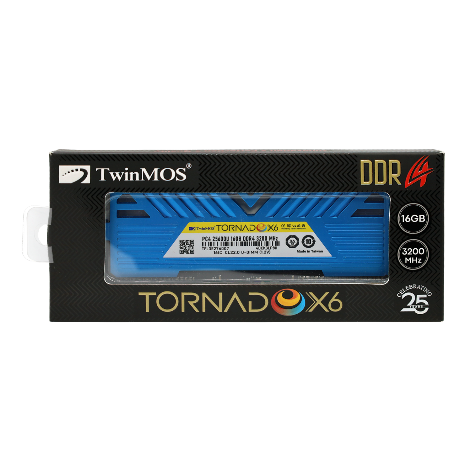 TwinMOS TornadoX6 DDR4 3200MHz U-DIMM for Desktop