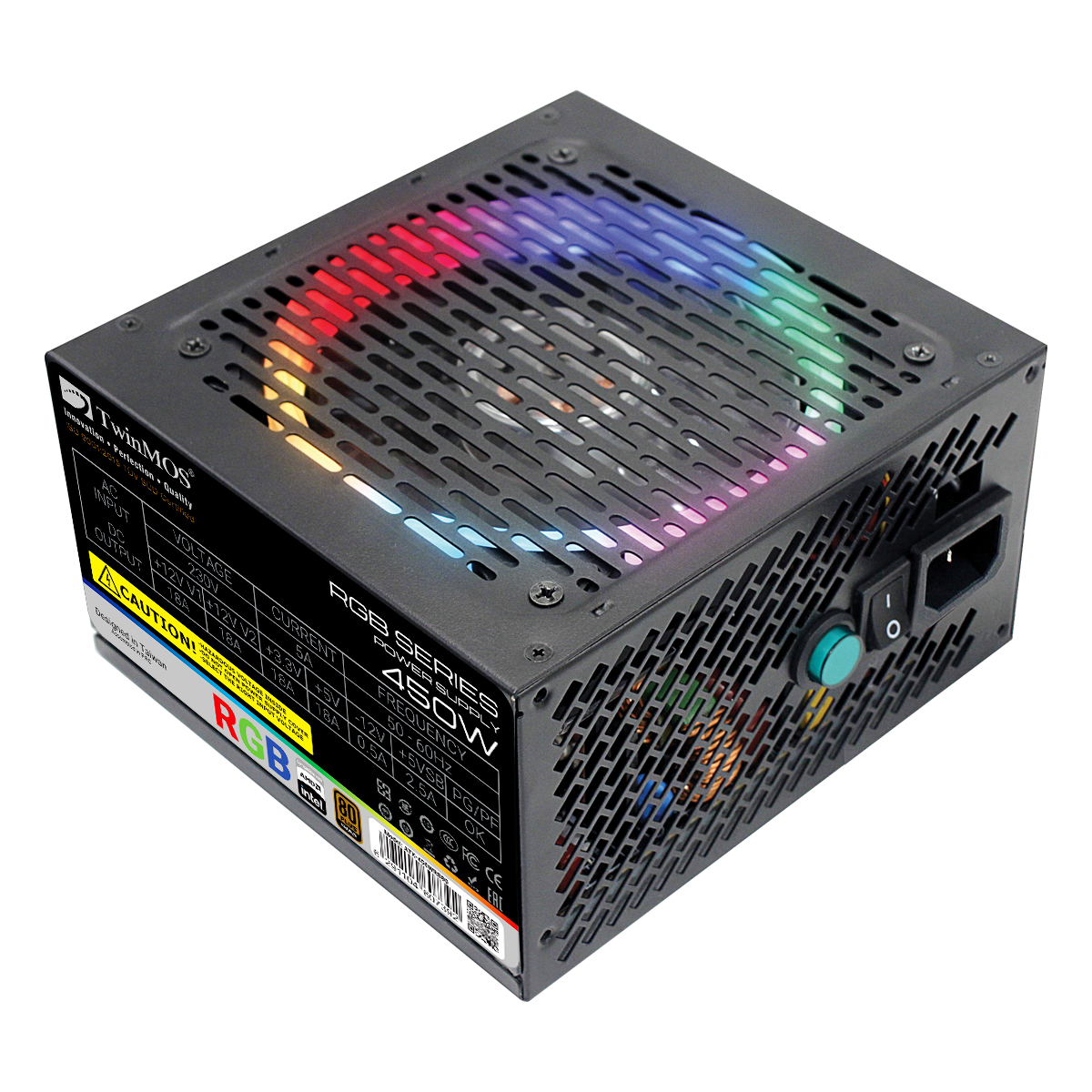 TwinMOS SmartX RGB 80 PLUS Bronze Power Supply- 450W