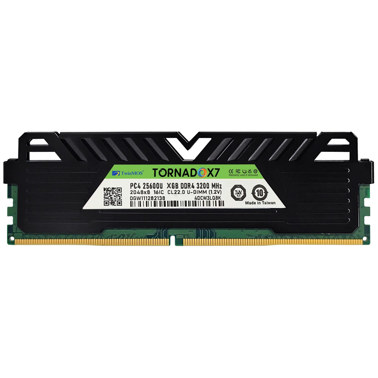 TwinMOS TornadoX7 DDR4 3200MHz CL22 U-DIMM for Desktop